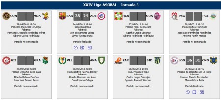 jornada 3 liga asobal